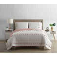 thumbnail image 1 of Design Studio Frente Coral 3-Piece Soft Microfiber Quilt Set with Tassels - King, 1 of 4