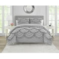 thumbnail image 1 of Design Studio Scallop Ruffle Grey 3-Piece Garment Washed Soft Solid Quilt Set - Full/Queen, 1 of 4