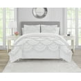 thumbnail image 1 of Design Studio Scallop Ruffle White 3-Piece Garment Washed Soft Solid Quilt Set - King, 1 of 4