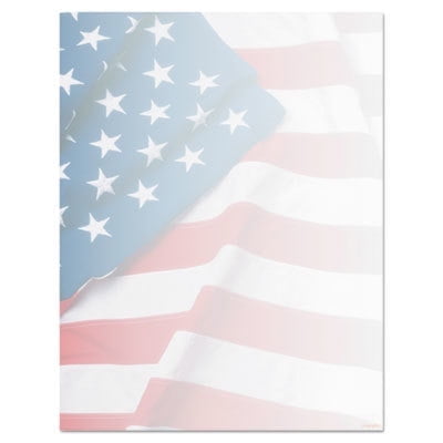 Design Suite Paper, 24 Lbs., Flag, 8 1/2 X 11, Blue/red/white, 100/pack