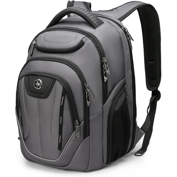 Design TSA Business Laptop Backpack For Men,Travel Backpack With USB Port,College Tech Backpacks With RFID Pockets Presents For Men Fits 15.6 Inch Computer Grey | J16BT-03