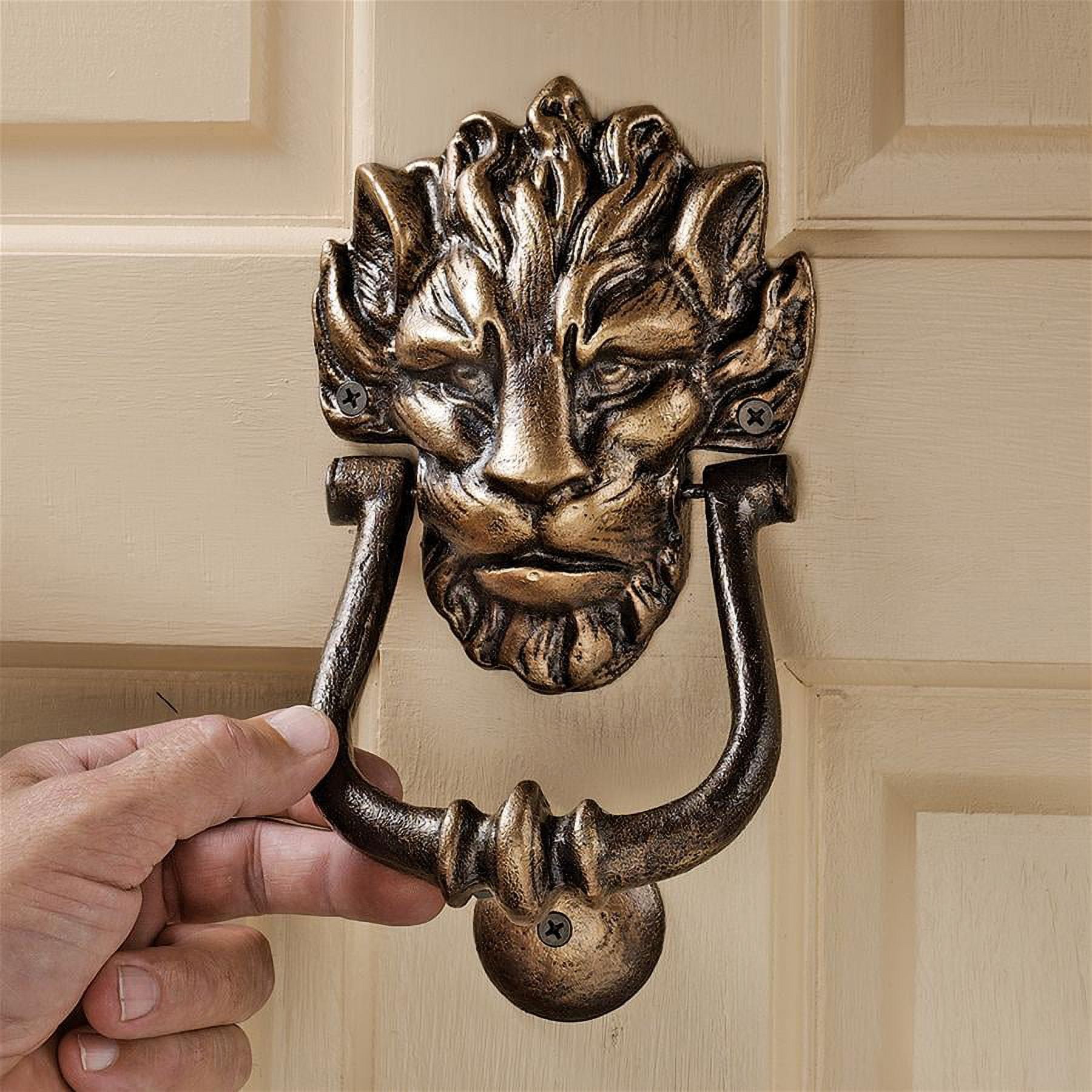 Design Toscano 10 Downing Street Lion Authentic Foundry Iron Door Knocker 