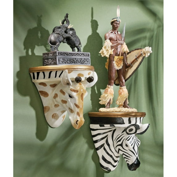 Design Toscano African Wall Shelf Sculptures