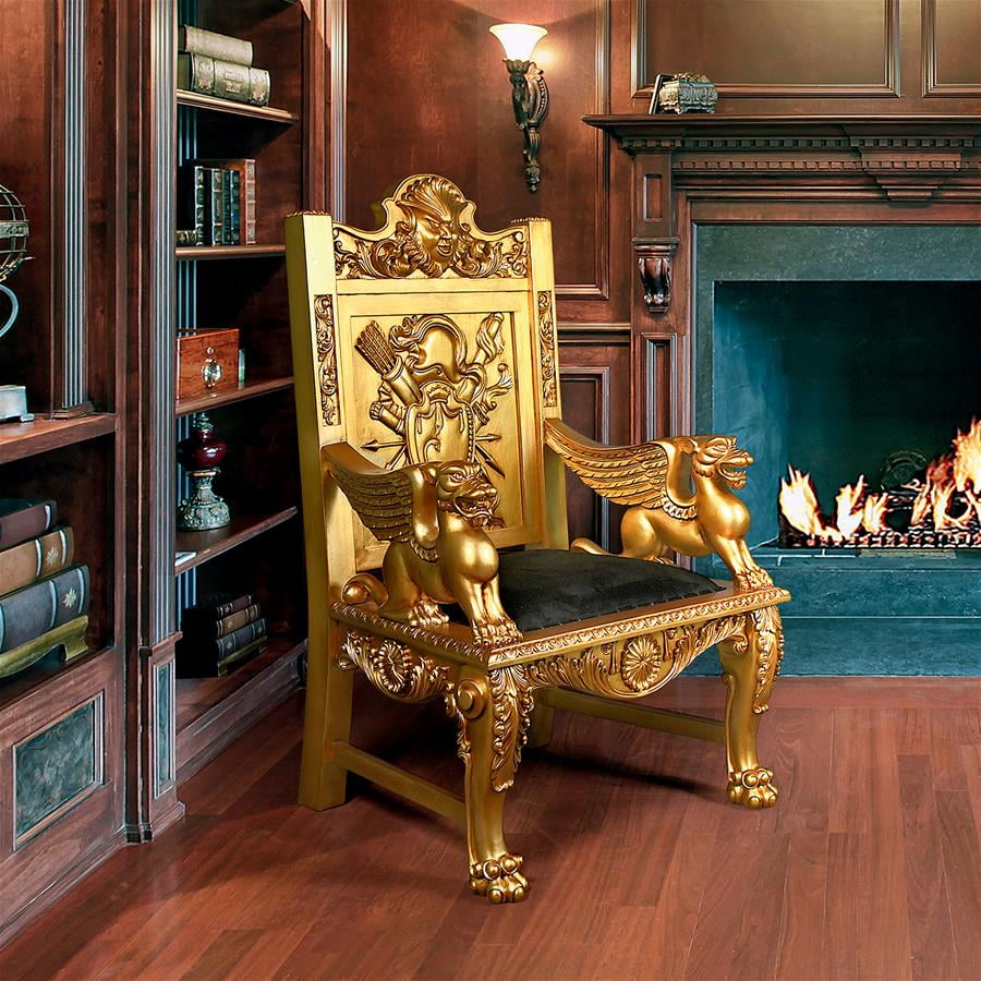Ebony Velvet Alfred's Throne Handcrafted Armchair