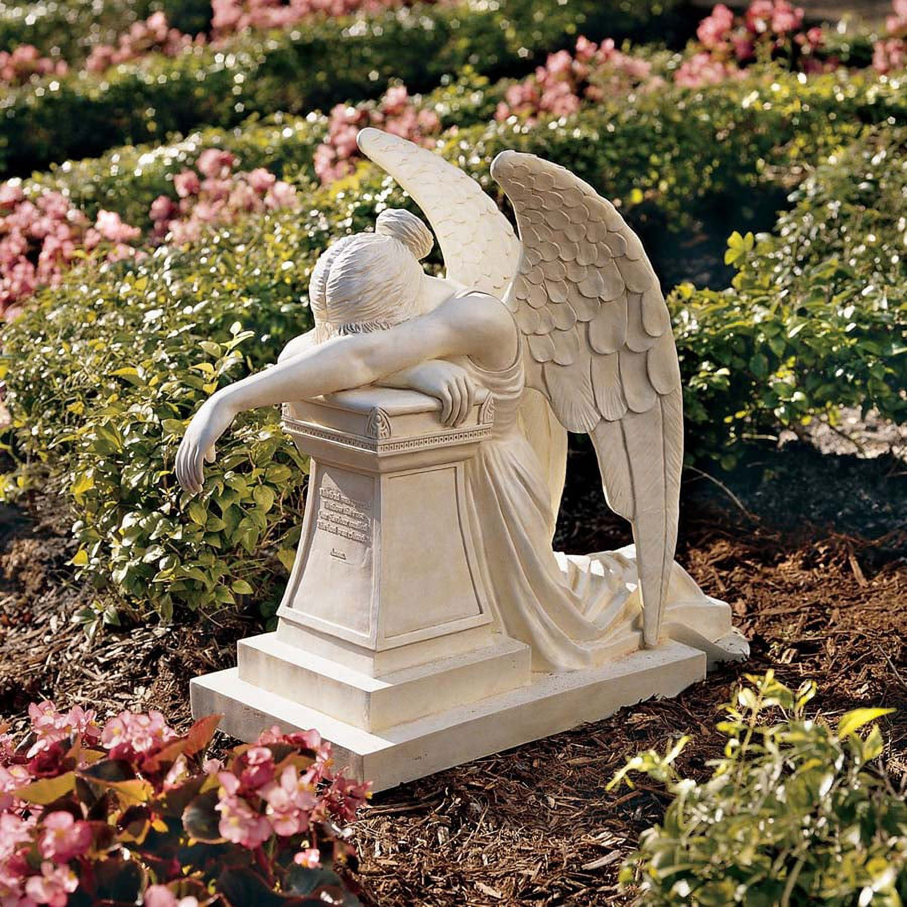 Victorian Angel of Grief Resin Monument Statue