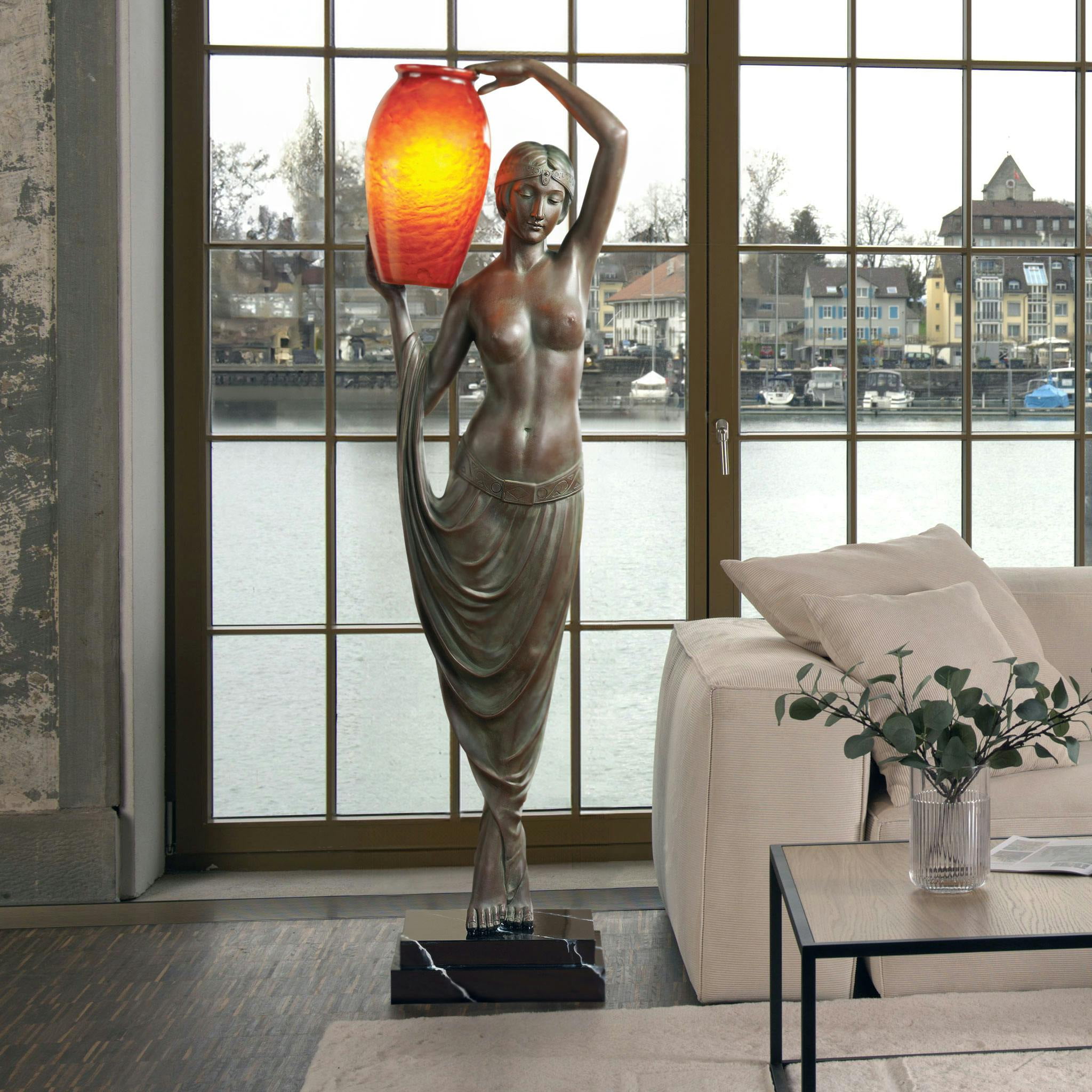 Design Toscano Art Deco Goddess of Light Sculptural Floor Lamp