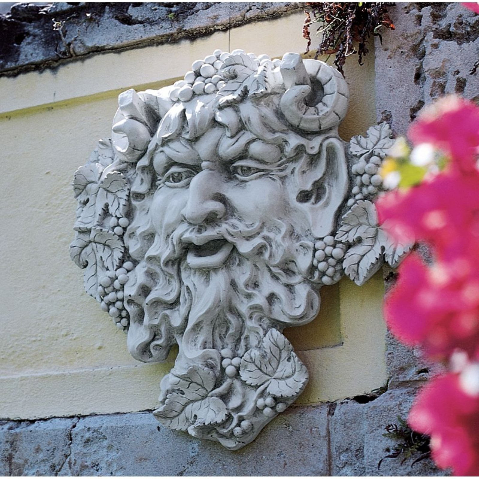 Bacchus Greenman Stein Plakette | Garten Outdoor Home Statue Dekoration Ornament M - Österreich