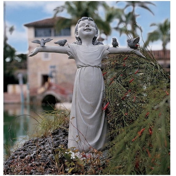 Design Toscano Basking in God's Glory Little Girl Statue: Medium