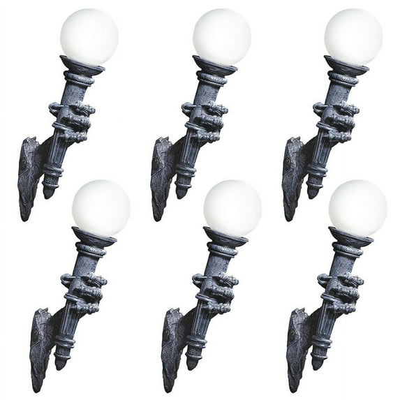 Design Toscano Blackfriar's Gate Wall Torchiere Lamp Set of Six