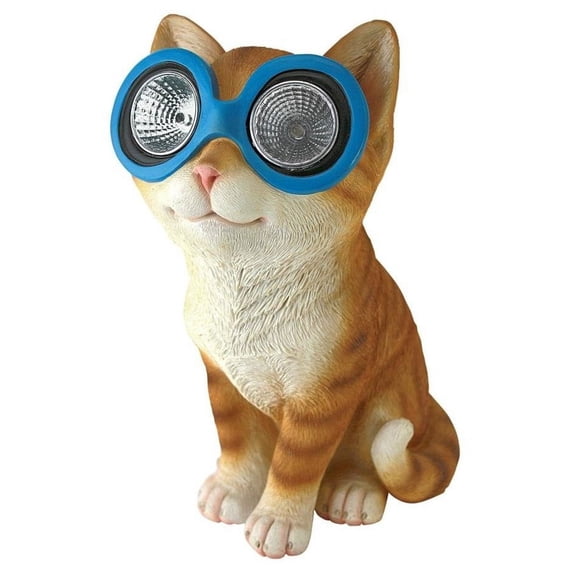 Design Toscano Bright Eyes Solar Cat Garden Statue