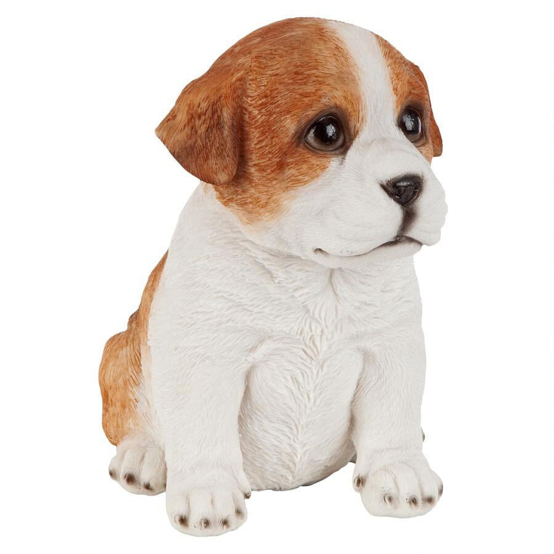Hand-Painted Resin Bulldog Puppy Collectible Dog Statue
