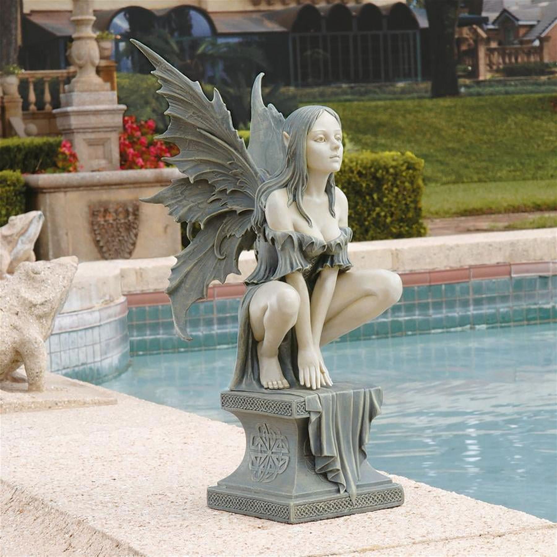 Design Toscano Celtic Fairy's Perilous Perch Outdoor Garden Statue