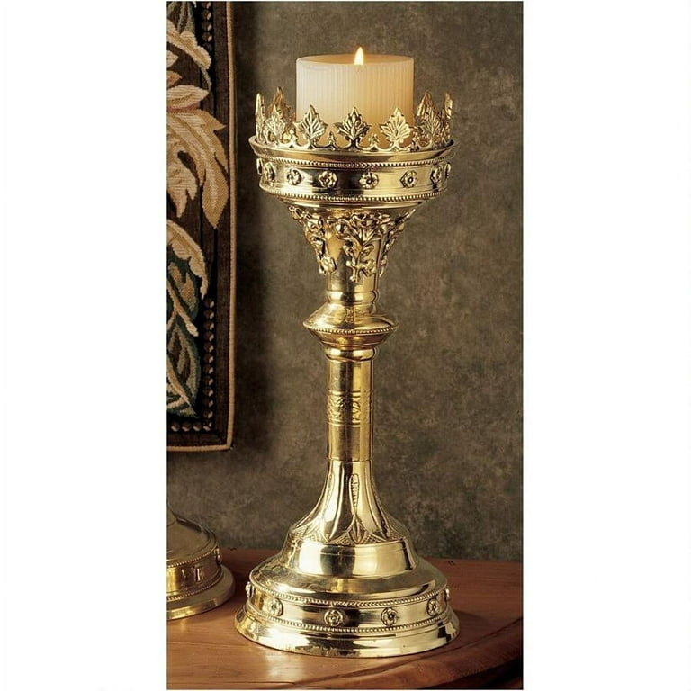 Design Toscano Chartres Cathedral Gothic Candlestick - Estate 