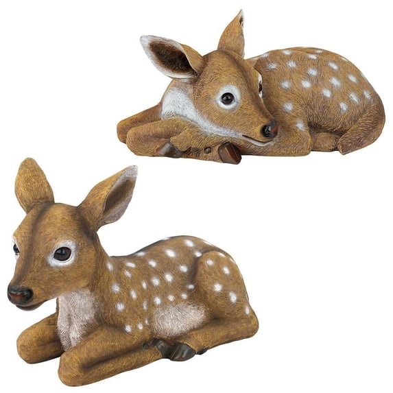 Design Toscano Darby and Hershel the Forest Fawns Baby Deer Statue Collection