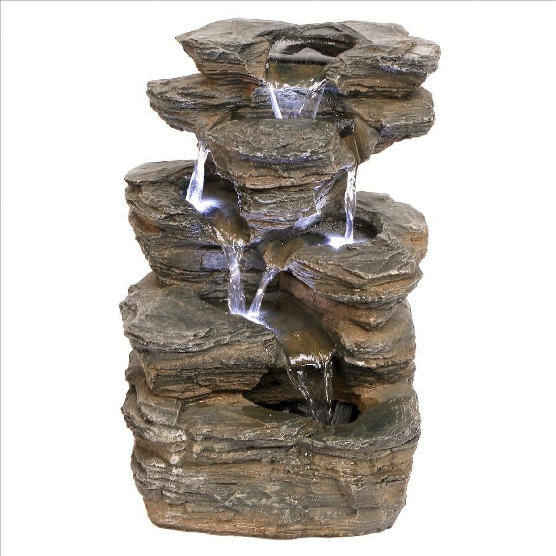 Design Toscano Devil's Thumb Falls Illuminated Garden Fountain ...