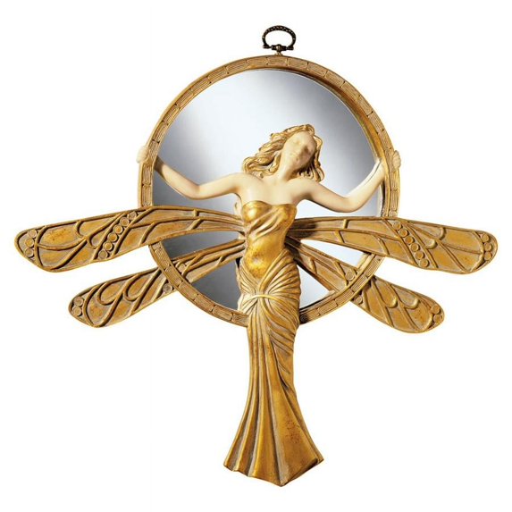 Design Toscano Dragonfly Art Deco Wall Mirror