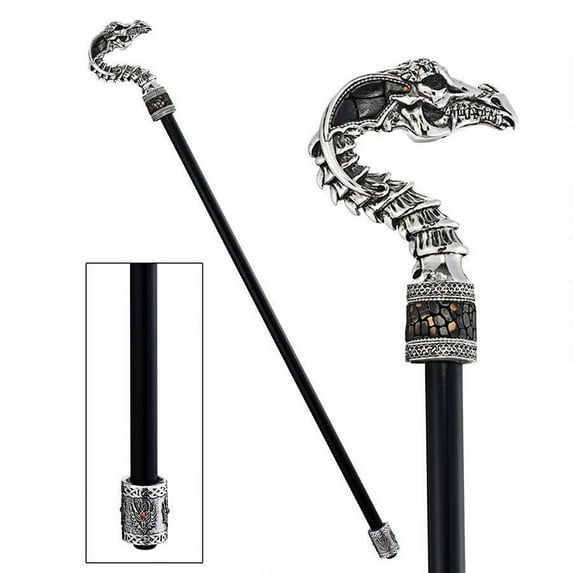 Design Toscano Dragonsthorne Drakkar Dragon Gothic Walking Stick Collection