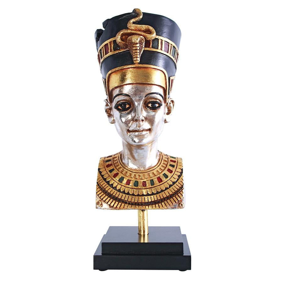 Design Toscano Egyptian Queen Nefertiti Statue on Museum Mount ...