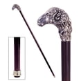 thumbnail image 1 of Design Toscano Emperor's Ram Head Pewter Walking Stick, 1 of 5