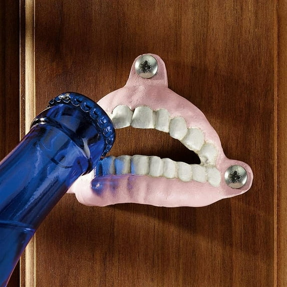 Design Toscano False Teeth Cast Iron Bottle Opener