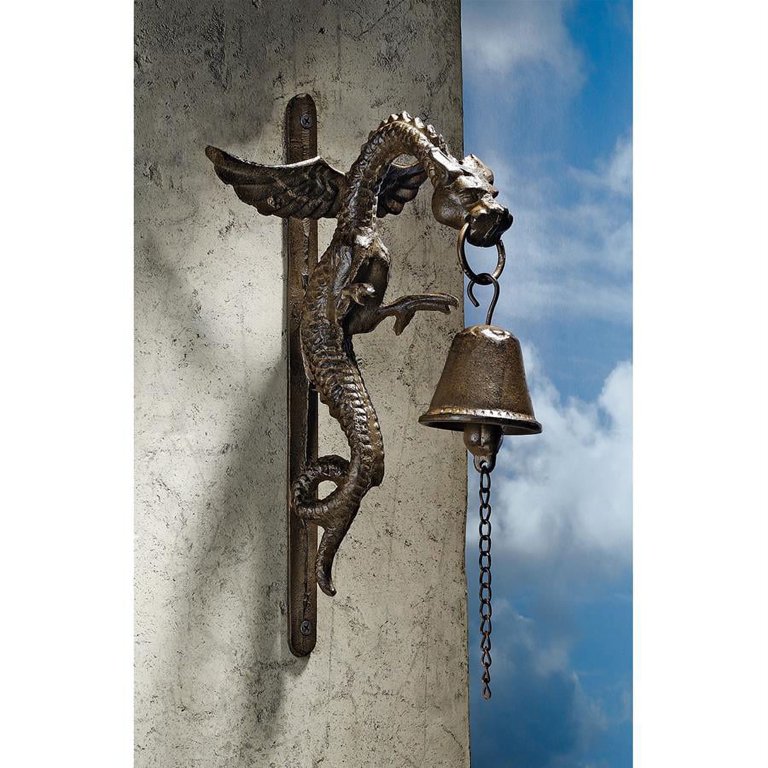 Design Toscano QH8206 Florentine Dragon Gothic Iron Doorbell