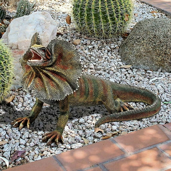 Design Toscano Frill-Necked Lizard Statue