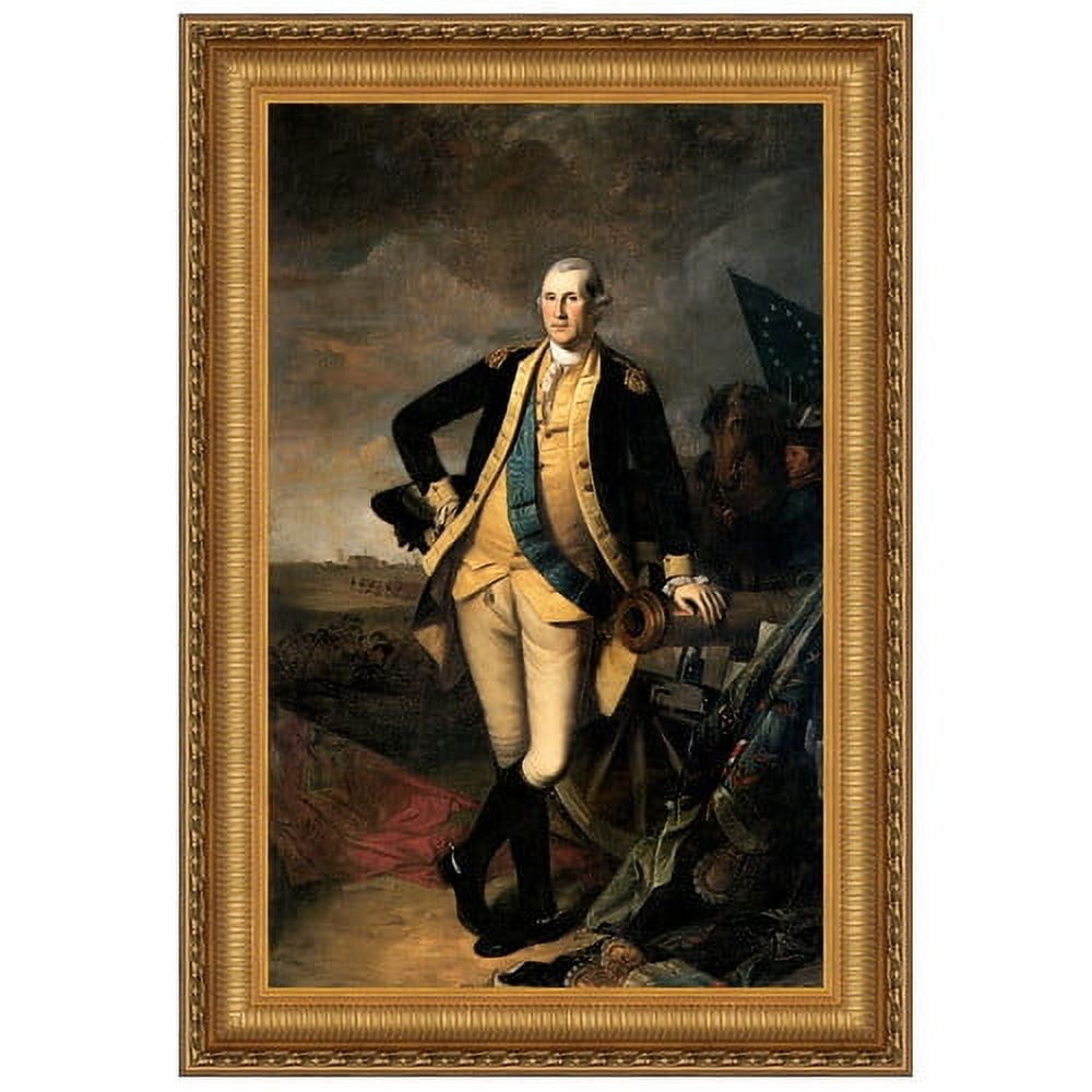 George Washington at Princeton Framed Landscape Canvas Painting