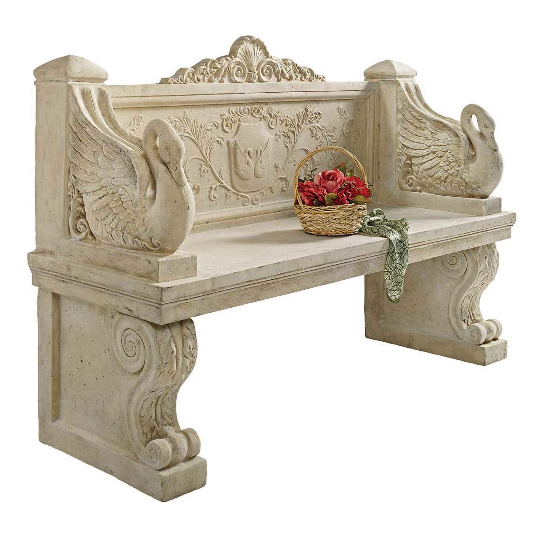 Design Toscano Giant Neoclassical Swan Garden Bench - image 1 of 4