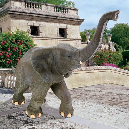 Design Toscano Good Luck, Trunk-Up Baby Elephant Statue