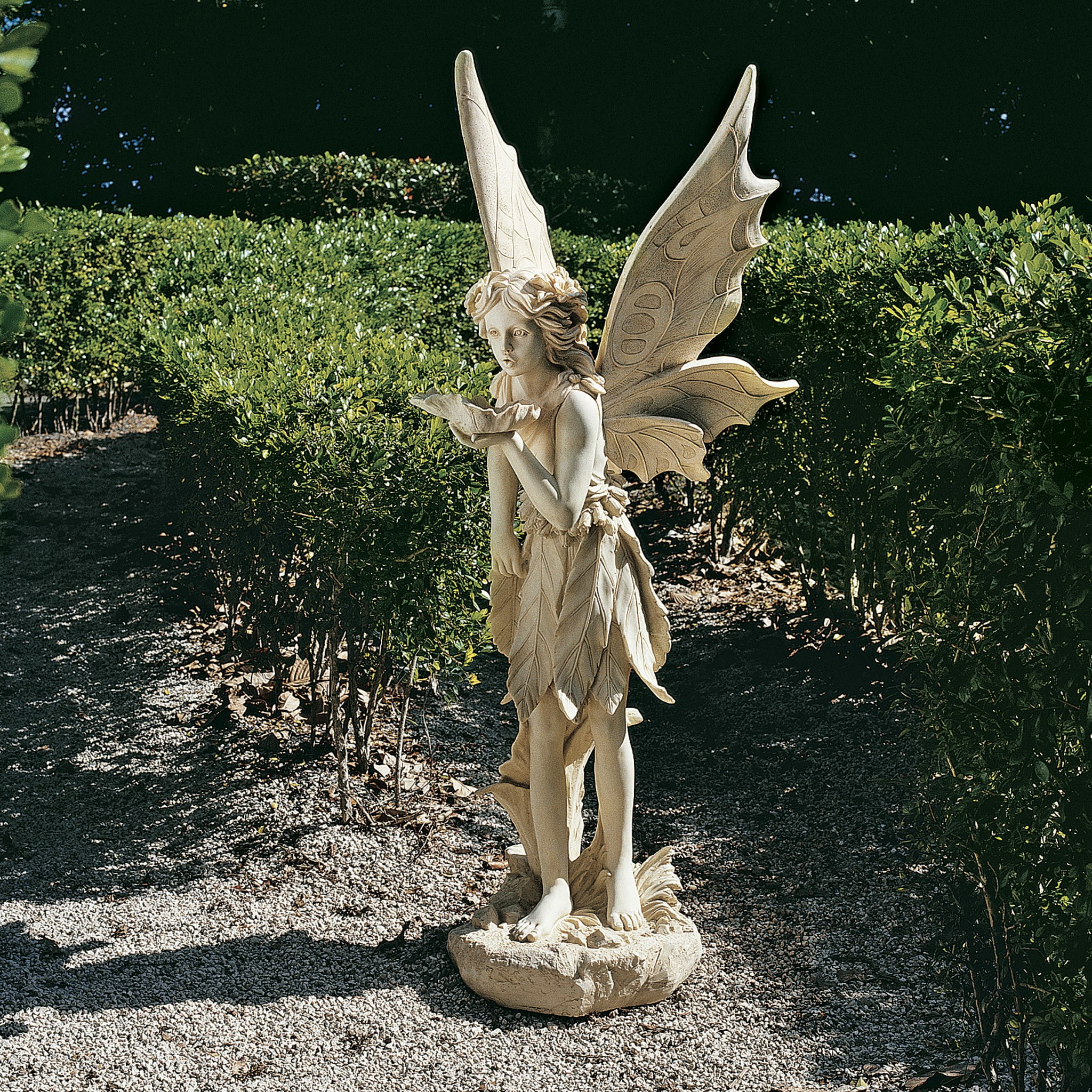 Grande Bronze Fairy Garden Statue with Butterfly Wings