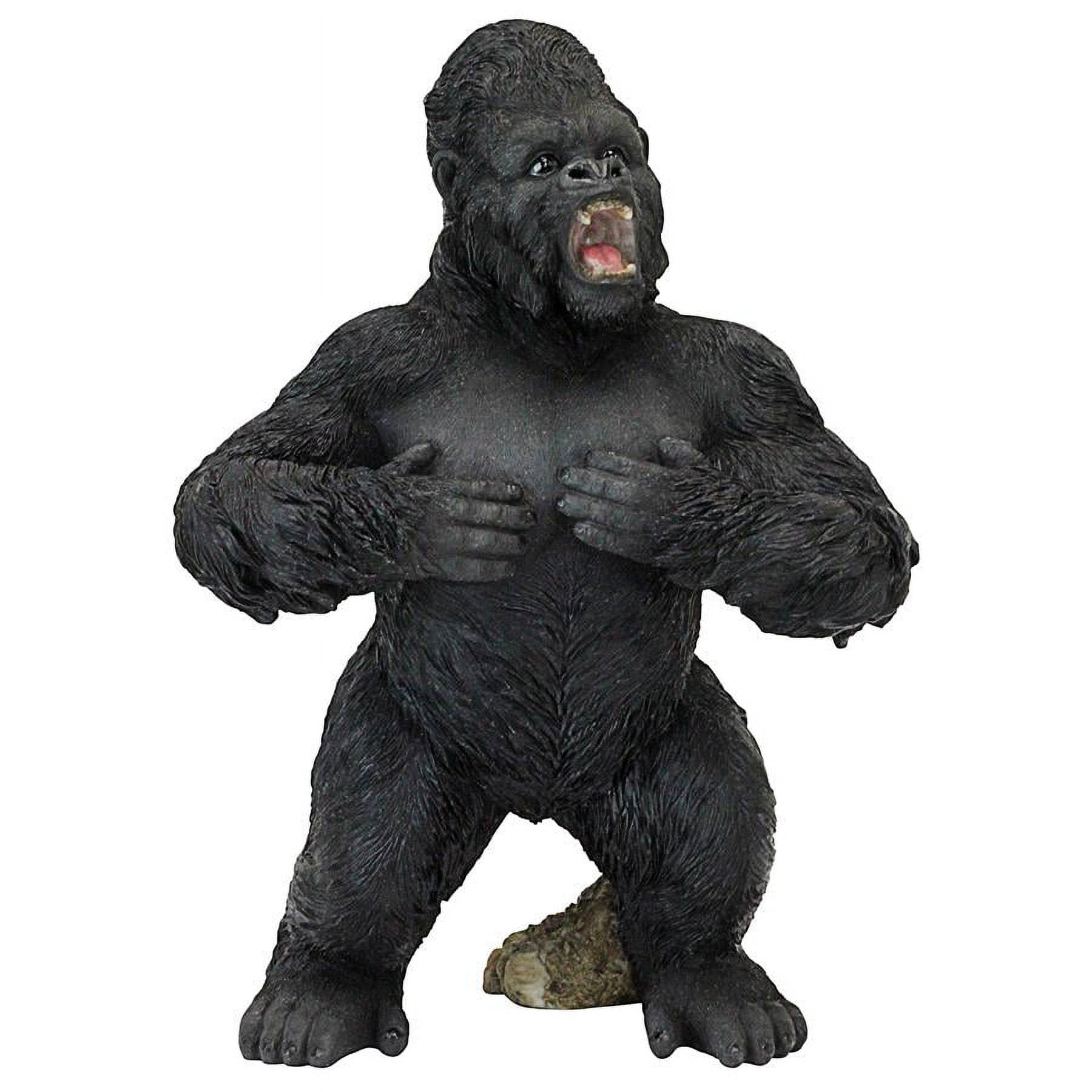 Large Black Resin Great Ape Jungle Animal Statue