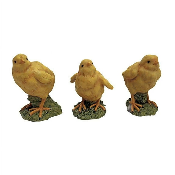 Design Toscano Hatching Chicks, Set of 3 Baby Chicken Statues