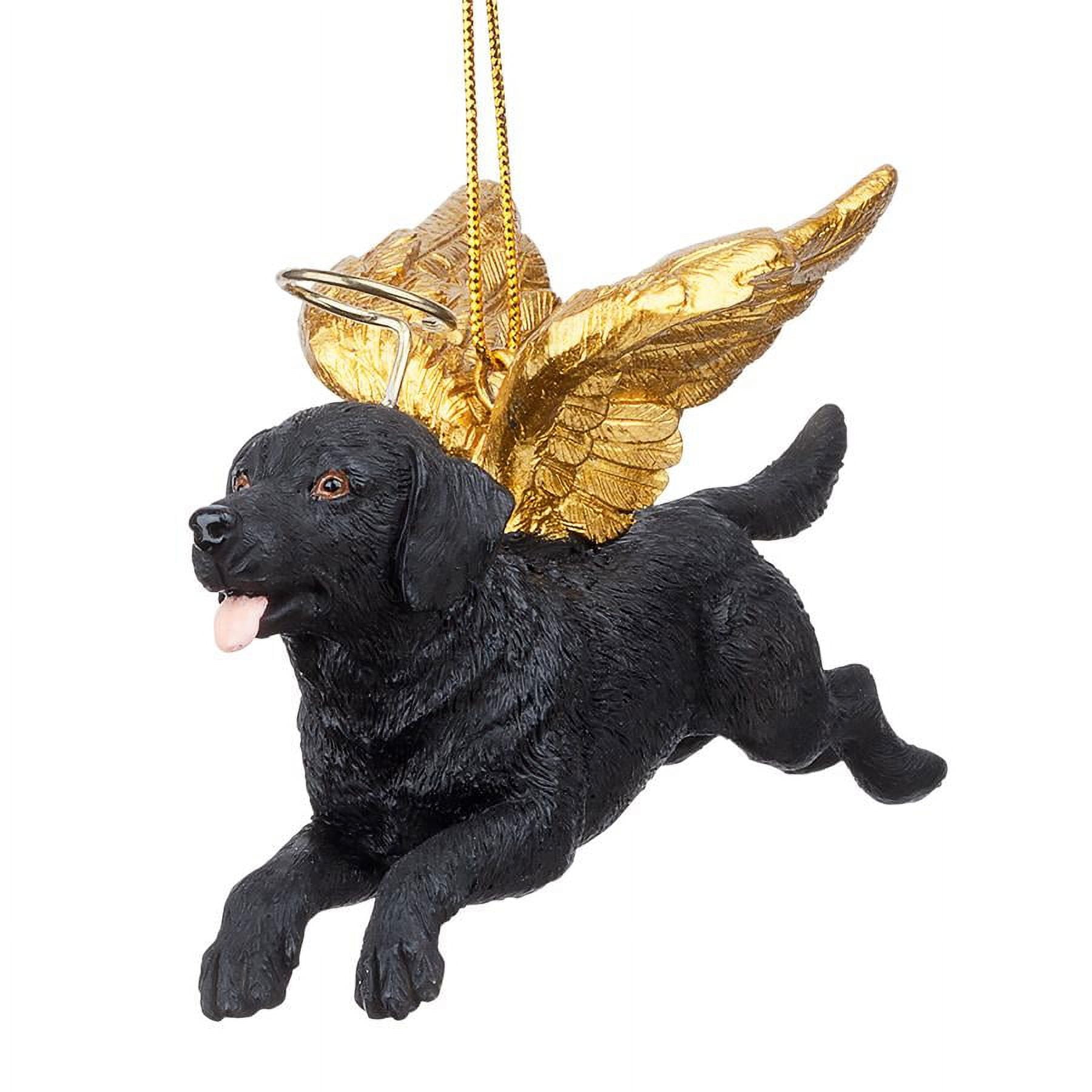 Golden Winged Pug Angel Holiday Ornament
