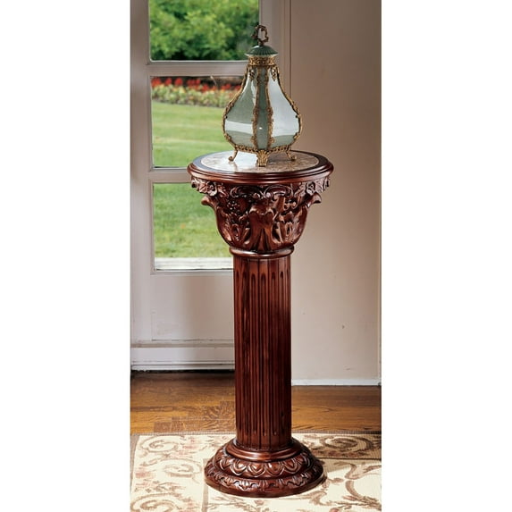Design Toscano Imperia Marble-Inlaid Column: Large
