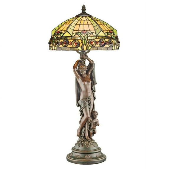 Design Toscano Lucina, Goddess of Light Stained Glass Lamp