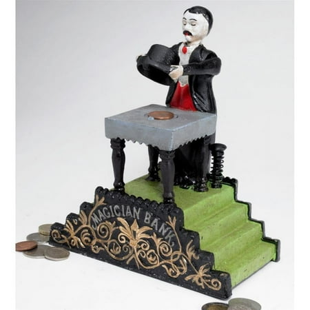 Design Toscano Maitland the Magician Authentic Foundry Iron Mechanical Bank