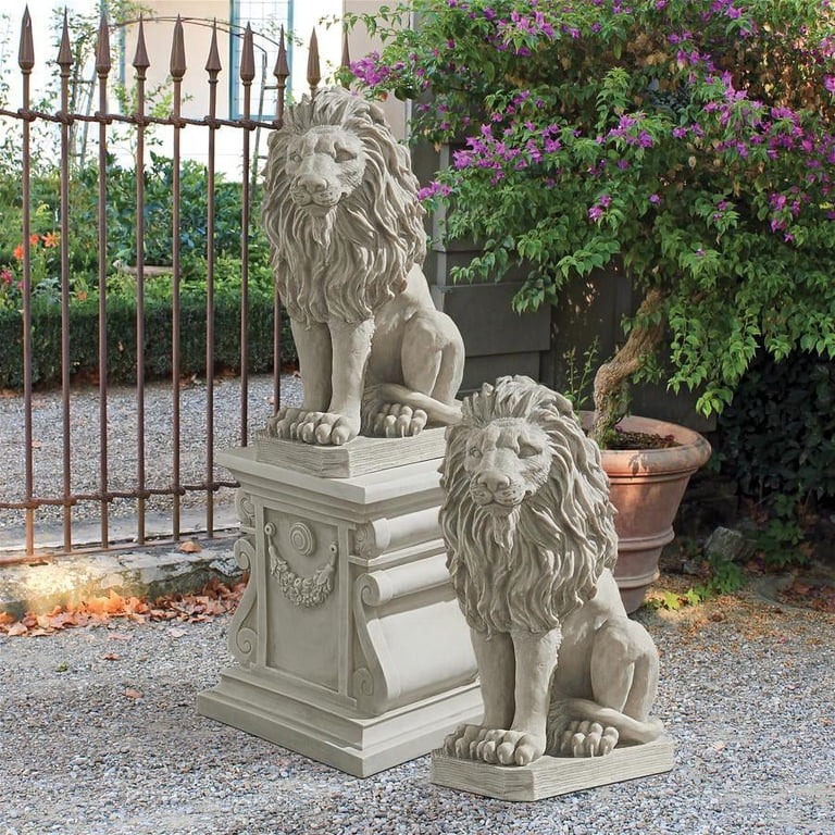 Design Toscano Mansfield Manor Lion Sentinel Animal Statue, 21