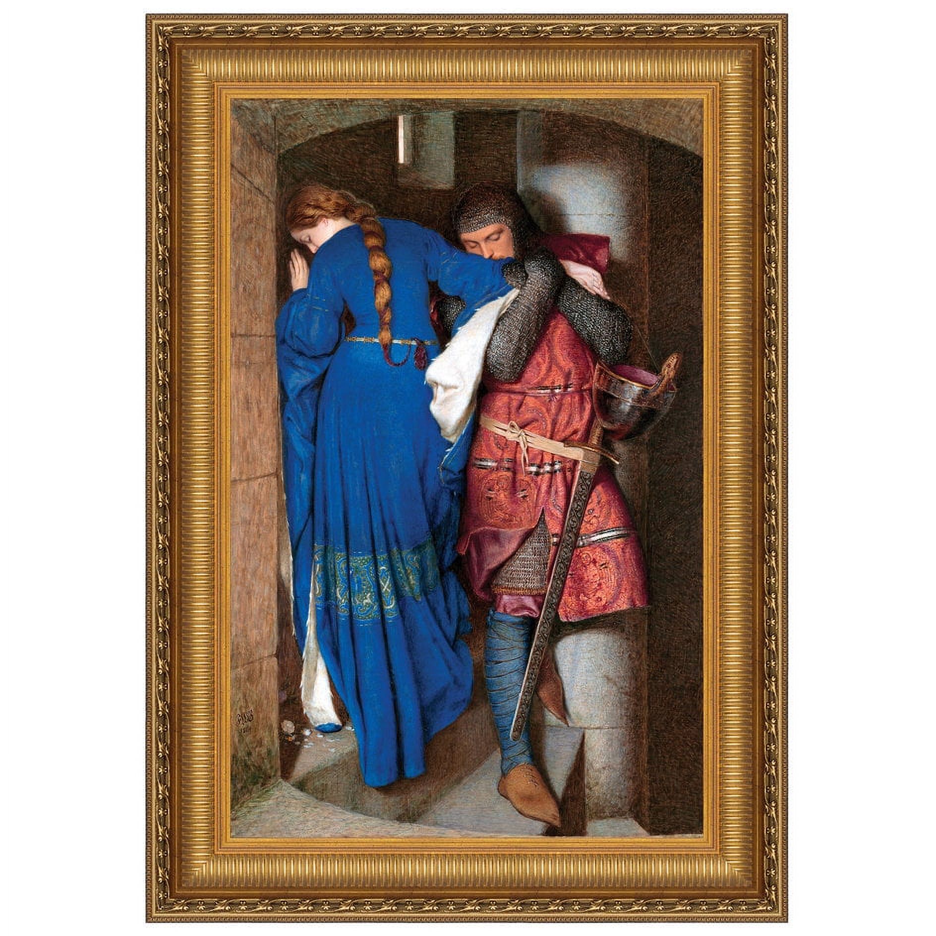 Design Toscano Meeting on the Turret Stairs Framed Canvas Replica ...