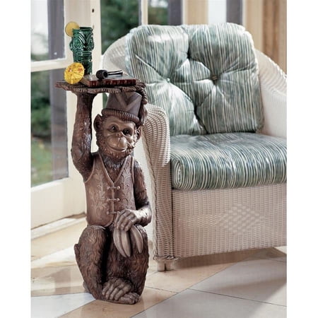 Design Toscano Moroccan Monkey Butler Pedestal Sculptural Table