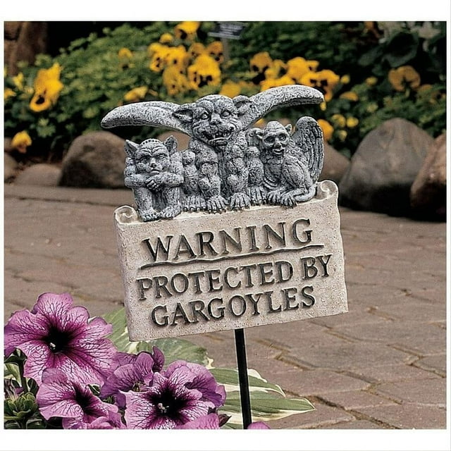 Design Toscano Posted: Beware of Gargoyles Sign