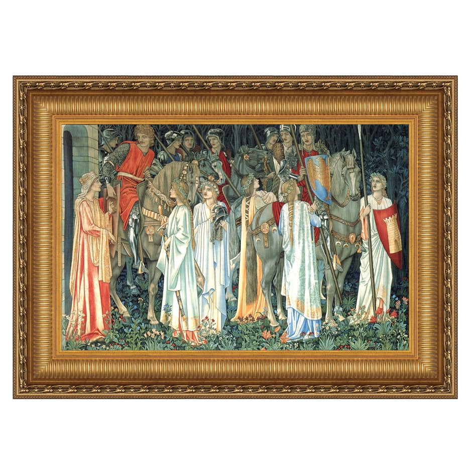 Design Toscano Quest for the Holy Grail Framed Canvas Replica Painting ...