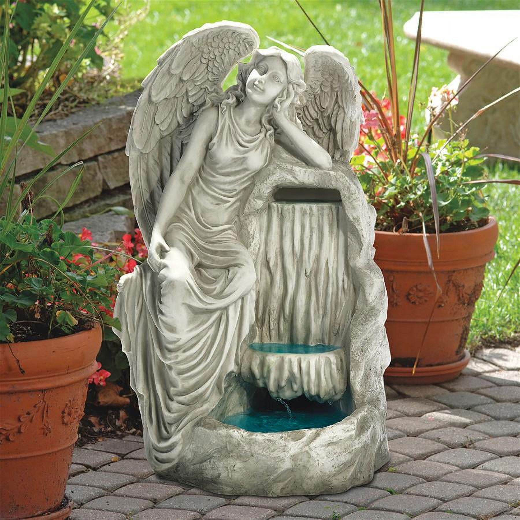 Design Toscano Resting Grace Angel Garden Fountain - Walmart.com, image size:1800x1800