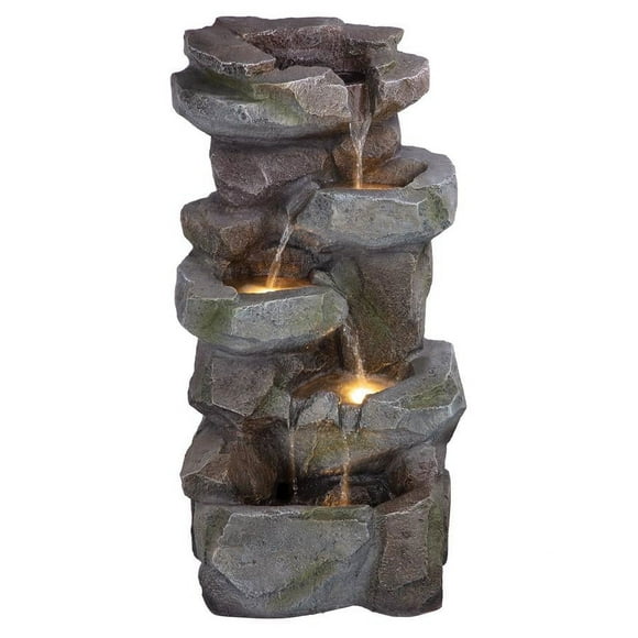 Design Toscano Rocky Peak Cascading Waterfall Garden Fountain