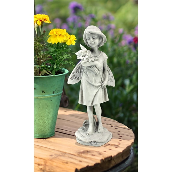 Design Toscano Rose Garden Fairy with Flowers Statue