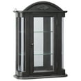 thumbnail image 1 of Design Toscano Rosedale Hardwood Wall Curio Cabinet: Ebony Black Finish, 1 of 4