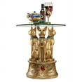thumbnail image 1 of Design Toscano Royal Golden Bastet Egyptian Side Table, 1 of 3