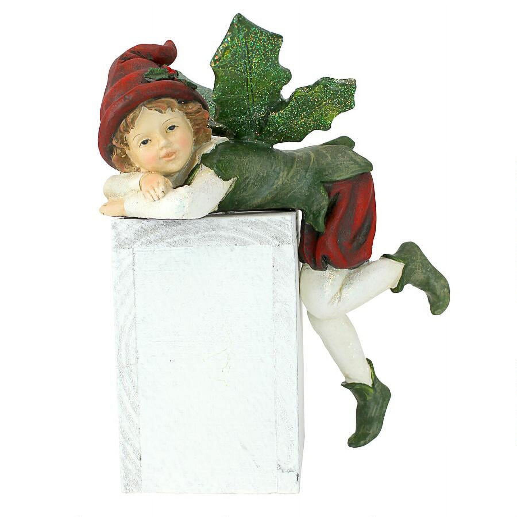 Design Toscano Santa's Christmas Elves Shelf Sitter Statue Laying Down