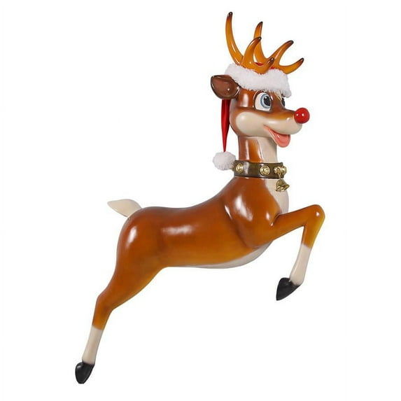 Design Toscano Santa's Red-Nosed Christmas Reindeer Wall Sculpture