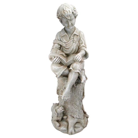 Design Toscano Sebastian The Reading Child Statue - Statue of Children