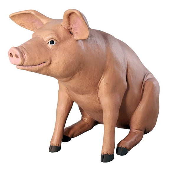 Design Toscano Sitting In Hog Heaven: Giant Pig Statue